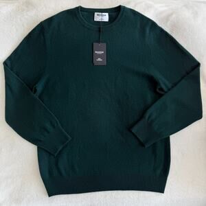 Naadam 100% Cashmere Sweater Mens XL Pine Green Knit Crewneck Luxury Pullover